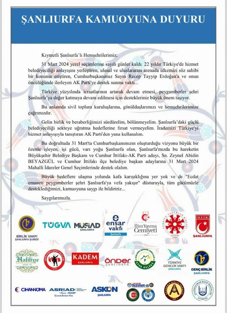 GCumhur İttifakının adayı Zeynel Abidin Beyazgül