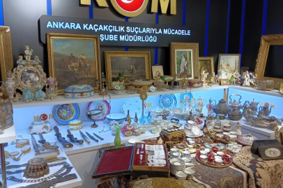 Ankara'da polis operasyonunda binlerce antika eşya ele geçirildi