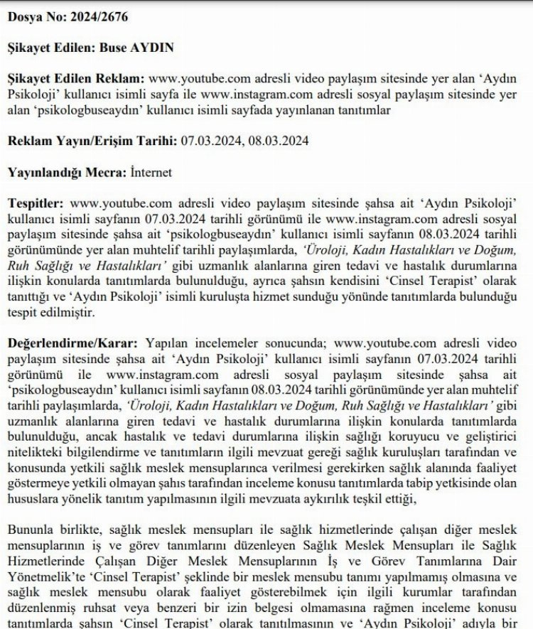 Reklam Kurulu'ndan ağır ceza alan Psikolog Buse Aydın kimdir 2