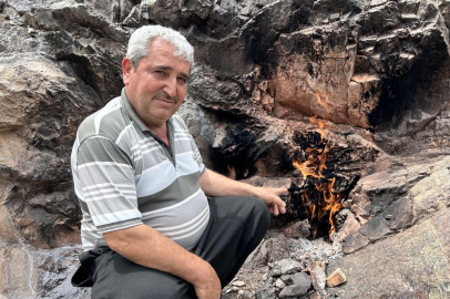 Hatay'da Amanos Dağı eteğindeki "yanan taş" gaz sızıntısının etkisiyle yıllardır yanıyor