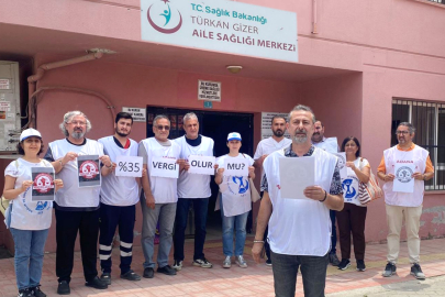 Adana'da sağlık çalışanlarından 'Vergide adalet' talebi