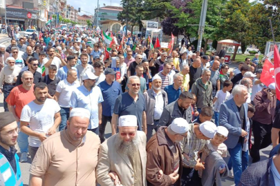 Düzce'de İsrail'in Gazze saldırıları protesto edildi