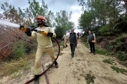 Gerçeği aratmayan  orman yangını tatbikatı