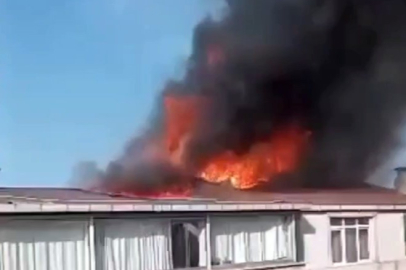 Sultangazi’de iş merkezinde korkutan yangın