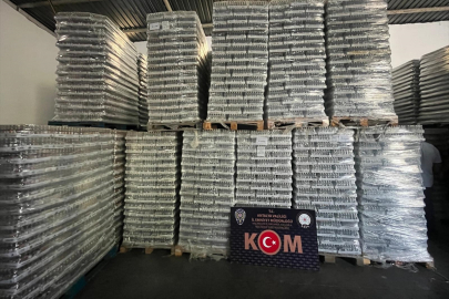 Antalya'da 3 milyon 550 bin şişe kaçak içki ele geçirildi