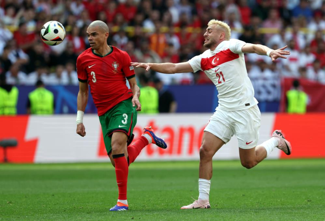 EURO 2024 Türkiye-Portekiz maçının ilk yarısı Portekiz'in 2-0 üstünlüğüyle sona erdi 2