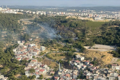 İzmir'de çıkan orman yangınına müdahale ediliyor
