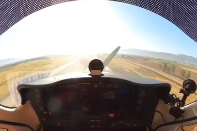 Motor arızası yaşayan eğitim uçağına acil iniş yapan öğrenci Pilot Mehmet Tülüoğlu o anları anlattı