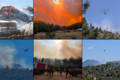 Yurdun çeşitli bölgelerinde çıkan orman yangınlarına müdahaleler devam ediyor
