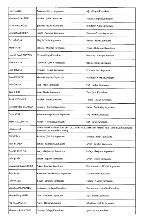 2024 Temmuz Kaymakamlar kararnamesi resmi Gazete'de! Adana, Mersin ve Hatay'da değişiklik 5