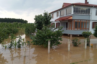 Samsun'da sağanak nedeniyle tarım arazileri su altında kaldı, iş yerlerini su bastı