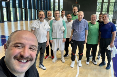 Cumhurbaşkanı Erdoğan basketbol oynadı