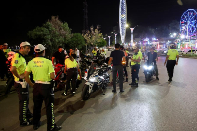 Kurallara uymayan 347 motosiklet sürücüsü cezadan kaçamadı