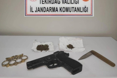 Tekirdağ'da jandarmadan narkotik ve silah operasyonu