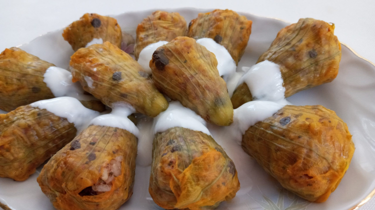 kabak çiçeği dolması