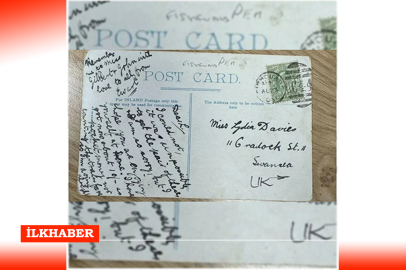 Galler'de 1903 yılında gönderilen kartpostal, 121 yıl sonra gideceği yere ulaştı