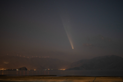 Van'da yüzyılın en parlak kuyruklu yıldızı "Tsuchinshan-ATLAS" fotoğraflandı