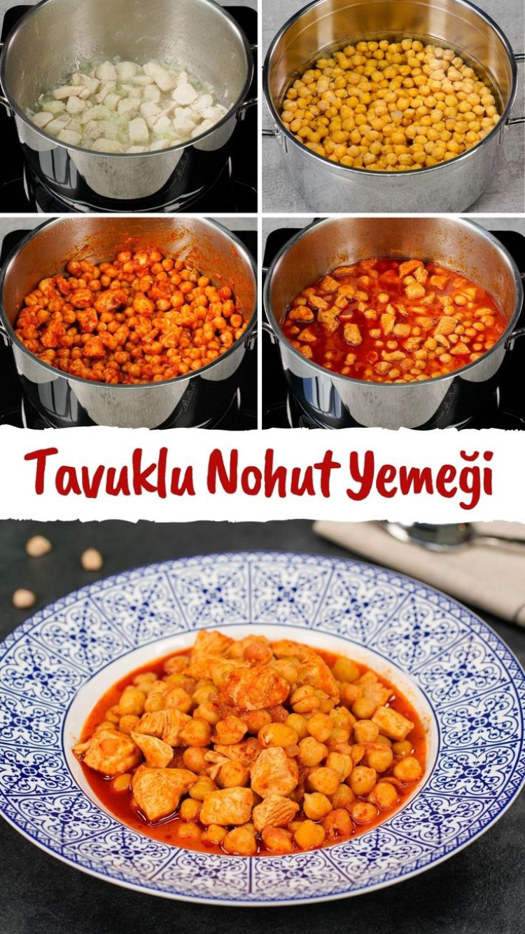  Acılı Tavuklu Nohut Yemeği