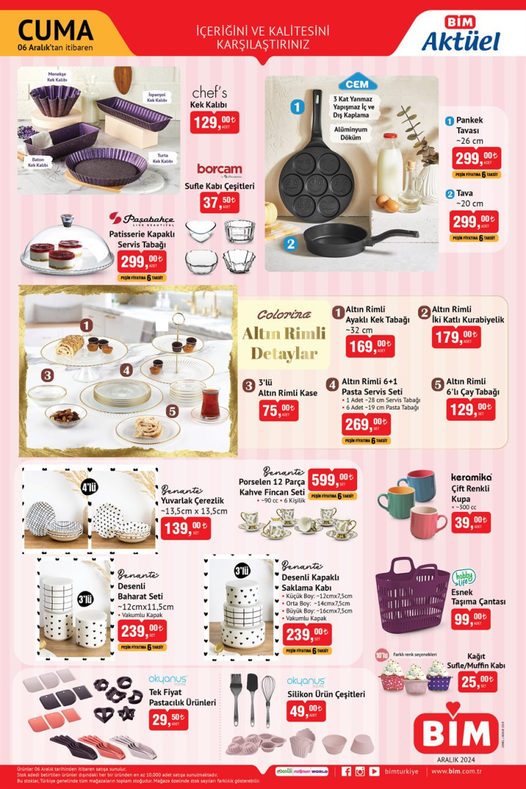 bim 6 aralık cuma aktüel ürünler 