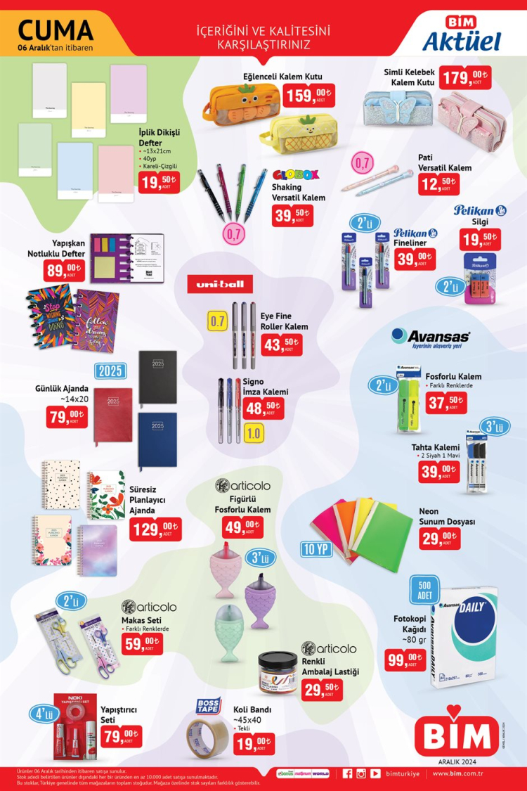 bim 6 aralık cuma aktüel ürünler 