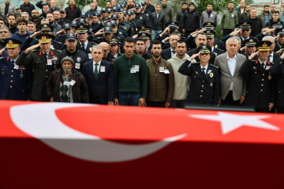 Adana'da şehit olan polis memuru Mustafa Akgül son yolculuğuna uğurlandı