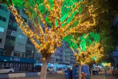 Yumurtalık sahili yılbaşı ruhuyla aydınlandı