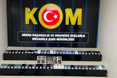 Adana’da kaçak cep telefonu operasyonu: 96 telefon ele geçirildi