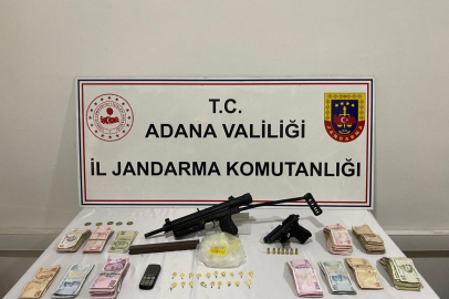 Adana’da Jandarmadan uyuşturucu ve silah operasyonu