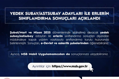 Askerlik sınıflandırma sonuçları açıklandı!