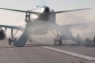 Yine ABD yine uçak kazası! 109 kişi tahliye edildi