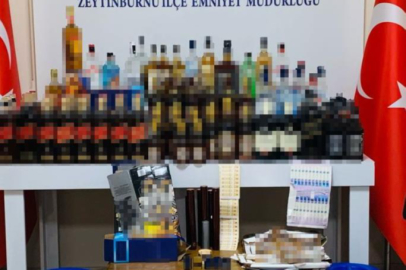 Zeytinburnu'nda sahte alkol operasyonu!