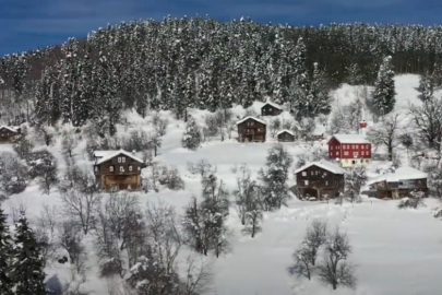 Kastamonu'nun kar altında kalan ahşap evleri doğa fotoğrafçılarının gözdesi oldu