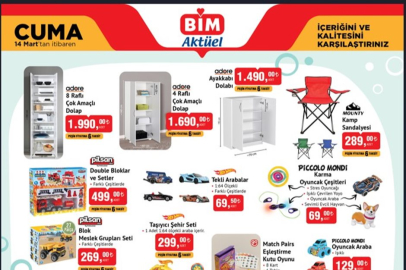 BİM'DEN 11-14 MART İNDİRİMLERİ! AKTÜEL ÜRÜNLER KATALOĞU YAYIMLANDI