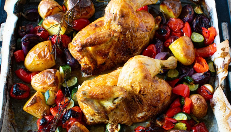 fırında sebzeli tavuk