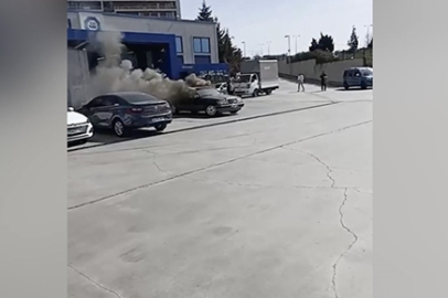  Tuzla'da araç muayeneden geçmeyince ateşe verdi! 