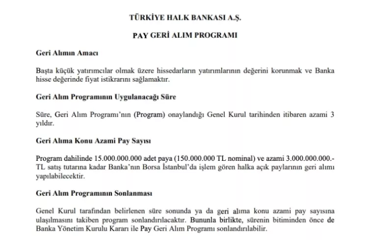 Turkcell ve Halkbank'tan pay geri alım programı 3