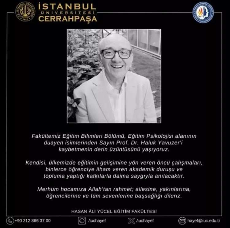 Eğitim psikolojisinin duayeni Prof. Dr. Haluk Yavuzer hayatını kaybetti 2