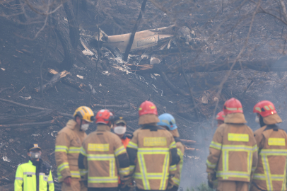 Güney Kore'de yangın söndürme helikopteri düştü, pilot hayatını kaybetti