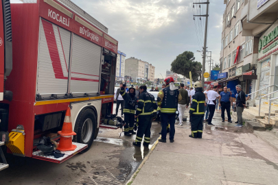 Kocaeli Derince’de bisiklet aküsü patlamasıyla yangın çıktı
