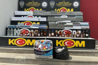 Adana’da kaçak sigara ve sahte içki operasyonu: 7 gözaltı