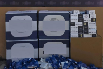 Anamur'da 66 bin adet kaçak makaron ele geçirildi