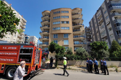 Yedi katlı binada yangın paniği, apartman tahliye edildi