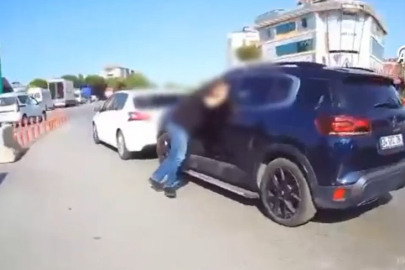 Ataşehir'de trafikte yumruklu kavga: Hamile eşinin yanında saldırıya uğradı!