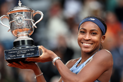 Fransa Açık tek kadınlar finalinde zafer Coco Gauff'un