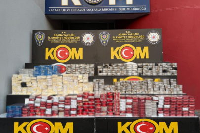Adana’da 2 araçta kaçak sigara operasyonu