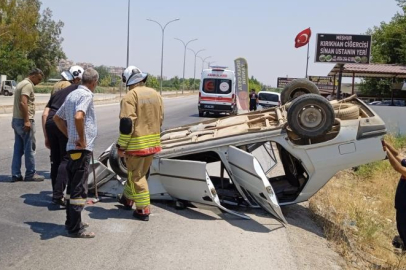 Hatay'da otomobil takla attı: 2 yaralı