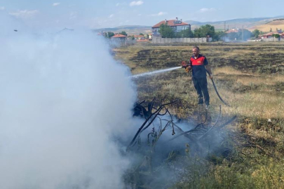 Çorum’da 5 ton odun kül oldu