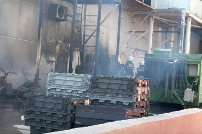 Bodrum Midtown AVM’de geri dönüşüm alanında yangın paniği