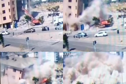 Kahramanmaraş’ta yıkım sırasında facia: Bina iş makinesinin üzerine çöktü