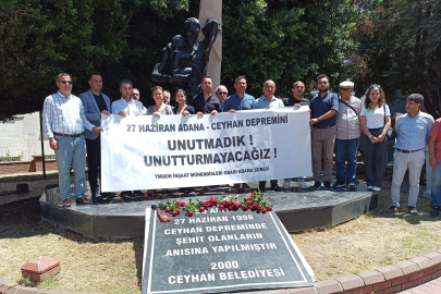 1998 Ceyhan depreminin 27. yılında hayatını kaybeden vatandaşlar anıldı